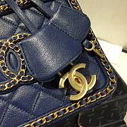 Chanel Vanity Case Bag Grained Calfskin Blue | AS1785 - 2