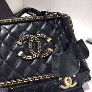 Chanel Vanity Case Bag Grained Calfskin Black | AS1785 - 2