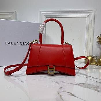 Balenciaga Hourglass S tote bag red - gold hardware | 5935461