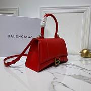Balenciaga Hourglass S tote bag red - gold hardware | 5935461 - 6