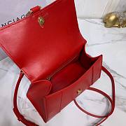 Balenciaga Hourglass S tote bag red - gold hardware | 5935461 - 4