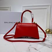 Balenciaga Hourglass S tote bag red - gold hardware | 5935461 - 3