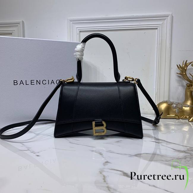 Balenciaga Hourglass S tote bag black - gold harware | 5935461 - 1