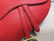 Dior Saddle Bag Red Grain Leather size 25.5 x 20 x 6.5 cm - 3