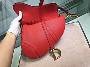 Dior Saddle Bag Red Grain Leather size 25.5 x 20 x 6.5 cm - 2