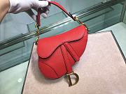 Dior Saddle Small Bag Red Grain Leather size 20x16x7 cm - 1