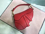 Dior Saddle Small Bag Red Grain Leather size 20x16x7 cm - 2