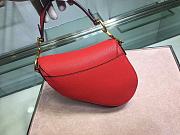 Dior Saddle Small Bag Red Grain Leather size 20x16x7 cm - 3