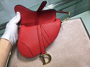 Dior Saddle Small Bag Red Grain Leather size 20x16x7 cm - 4
