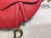 Dior Saddle Small Bag Red Grain Leather size 20x16x7 cm - 5