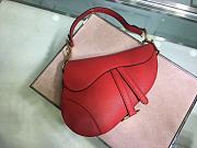 Dior Saddle Bag Red Grain Leather size 25.5 x 20 x 6.5 cm - 6