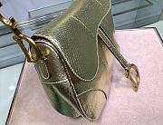 Dior Saddle Bag Yellow Gold Snake Skin Size 20x16x7 cm - 4