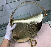 Dior Saddle Bag Yellow Gold Snake Skin Size 20x16x7 cm - 6
