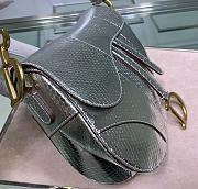 Dior Saddle Bag Silver Snake Skin Size 25.5x20x6.5 cm - 5
