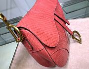 Dior Saddle Bag Red Snake Skin Size 25.5x20x6.5 cm - 5