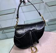 Dior Saddle Bag Black Snake Skin Size 25.5x20x6.5 cm - 1