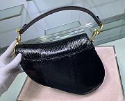 Dior Saddle Bag Black Snake Skin Size 25.5x20x6.5 cm - 2