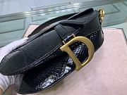 Dior Saddle Bag Black Snake Skin Size 25.5x20x6.5 cm - 3