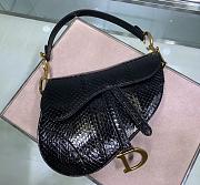 Dior Saddle Bag Black Snake Skin Size 25.5x20x6.5 cm - 4