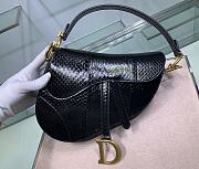 Dior Saddle Bag Black Snake Skin Size 25.5x20x6.5 cm - 5