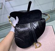 Dior Saddle Bag Black Snake Skin Size 25.5x20x6.5 cm - 6