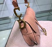 Dior Saddle Bag Pink Snake Skin Size 25.5x20x6.5 cm - 2