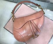 Dior Saddle Bag Pink Snake Skin Size 25.5x20x6.5 cm - 5