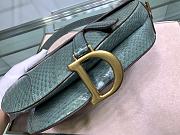 Dior Saddle Bag Blue Snake Skin Size 25.5x20x6.5 cm - 2