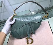 Dior Saddle Bag Blue Snake Skin Size 25.5x20x6.5 cm - 4