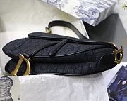 Dior women saddle bag in black canvas 25cm | M0446 - 2