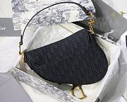 Dior women saddle bag in black canvas 25cm | M0446 - 3