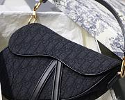 Dior women saddle bag in black canvas 25cm | M0446 - 5