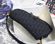 Dior women saddle bag in black canvas 25cm | M0446 - 6
