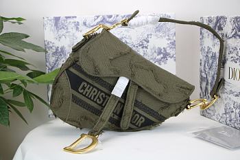Dior Saddle Green Bag 25cm | M0446