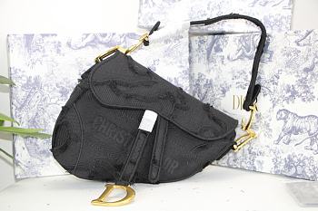 Dior Saddle Black Bag 25cm | M0446