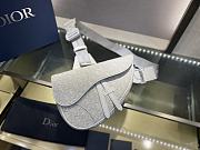 Dior Saddle embroidered White 20 cm | 093 - 5