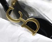Dior Saddle Oblique Shiny Black 25cm - 6