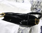 Dior Saddle Oblique Shiny Black 25cm - 5