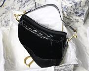 Dior Saddle Oblique Shiny Black 25cm - 4
