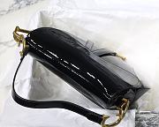 Dior Saddle Oblique Shiny Black 25cm - 3