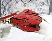 Dior Saddle Oblique Shiny Red 25cm - 6