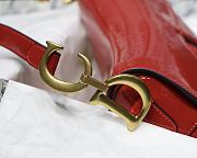 Dior Saddle Oblique Shiny Red 25cm - 5