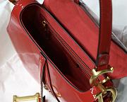 Dior Saddle Oblique Shiny Red 25cm - 2