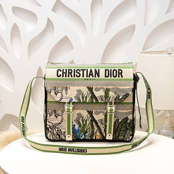 Dior Messenger Camp Multicolor Mizza Embroidery Green