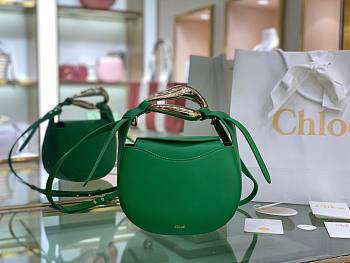 Chloe kiss small purse in small grain calfskin green | CHC21