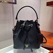 Prada Saffiano Leather Bucket Bag in Gray Blue Saffiano leather | 1BE032  - 6
