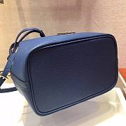 Prada Saffiano Leather Bucket Bag in Blue Saffiano leather | 1BE032 - 3