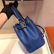 Prada Saffiano Leather Bucket Bag in Blue Saffiano leather | 1BE032 - 6