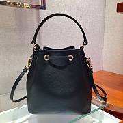 Prada Saffiano Leather Bucket Bag in Black Saffiano leather | 1BE032 - 2