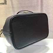 Prada Saffiano Leather Bucket Bag in Black Saffiano leather | 1BE032 - 3